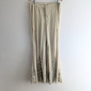 One of a Kind Custom Made Flare Pants with Embellishments